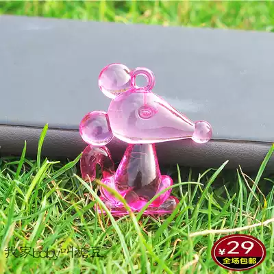 Acrylic Crystal Mickey Mouse Animal Pendant Girl Children's Dress Home Wine Gems Toy Small Pendant