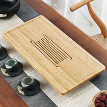 Tea ceremony bamboo tea tray simple household small water storage tea sea plate bamboo living room drainage large bamboo tea table tray