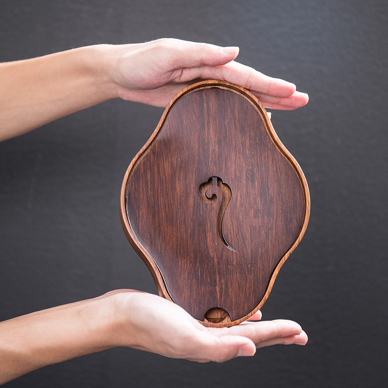 Retro solid wood dry tea table storage water Domestic small tea tray Kettle Bearing Kutian tea with creative mini-depository