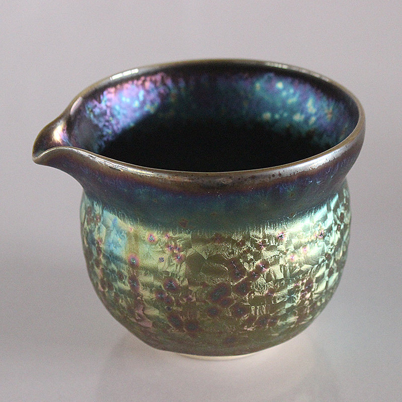 Ceramic fair cup kiln turned colourful peacock glaze retro kunfu tea tea sea tian glaze tea ceramic tea ceramic tea ceramic cup