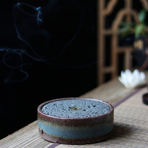 Ceramic small tea bearing water storage round simple tea tray natural rock mini dry bubble table kung fu tea set pot mat