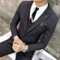Autumn and winter new mens casual suit mens Korean version of slim suit Bento British single West Youth coat tide