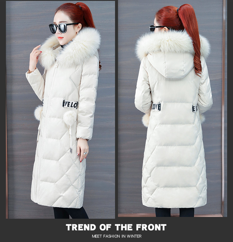 Áo cotton nữ 2019 mùa đông mới thon gọn áo khoác cotton sang trọng Dongdaemun dài trên đầu gối áo khoác cotton thủy triều - Bông áo phao uniqlo nữ