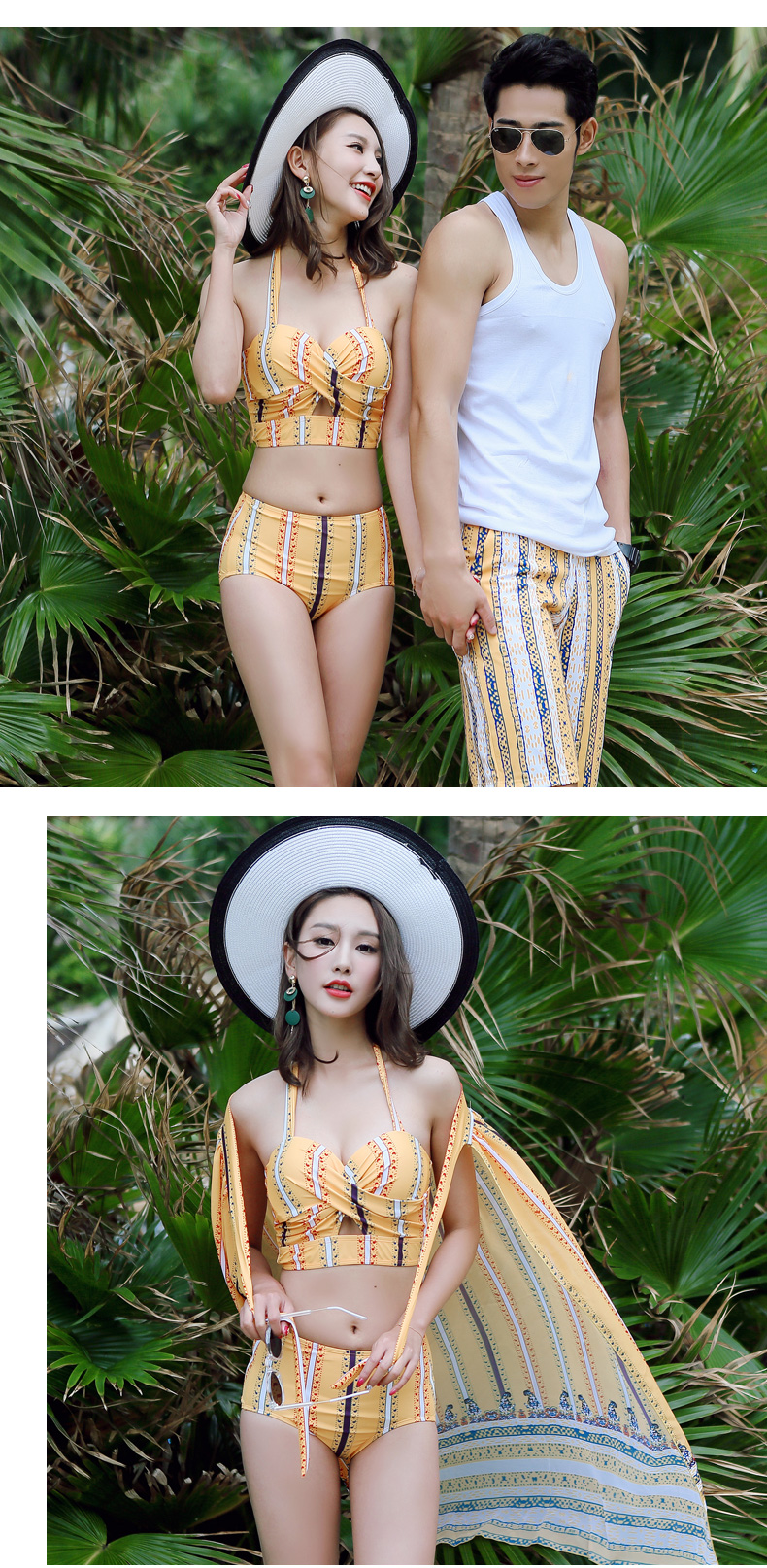Cặp đôi đồ bơi nữ ba mảnh thời trang siêu gợi cảm bikini ba điểm 2019 mới chia đồ đi biển - Vài đồ bơi 	đồ đôi đi biển cho mẹ và bé	