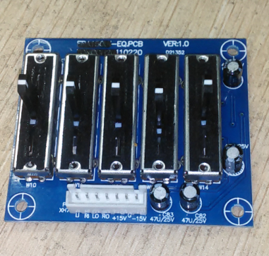 DC dual power supply professional stereo two-channel 5-segment EQ five-segment equalizer version tone front pre-stage board