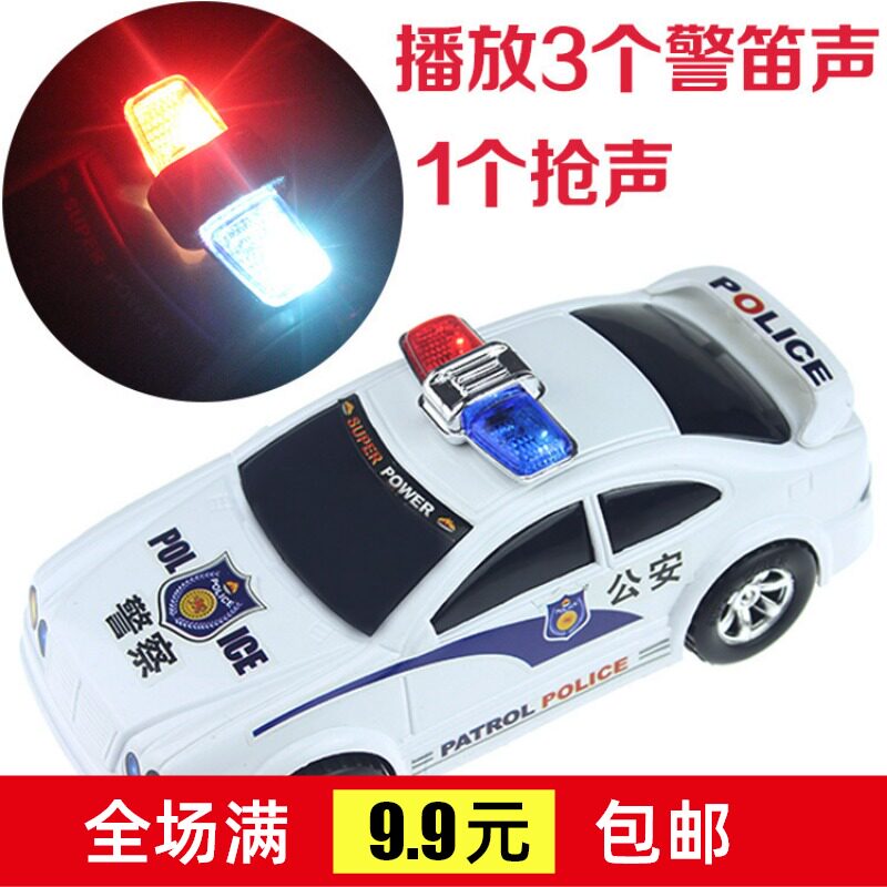 Creative electric universal simulation police car will turn the glowing police sirens to stand up the source children's toy wholesale 1-3