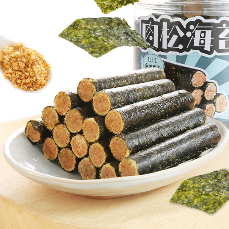 240克【琦王】即食零食海苔肉松卷