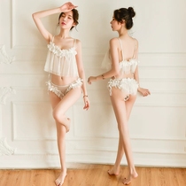 Sexy Sleepwear Mood Seduction Harnesses Sleeping Skirts Women Flirting Summer Ice Silk Erotic Lingerie Passion Suit Pure Desire