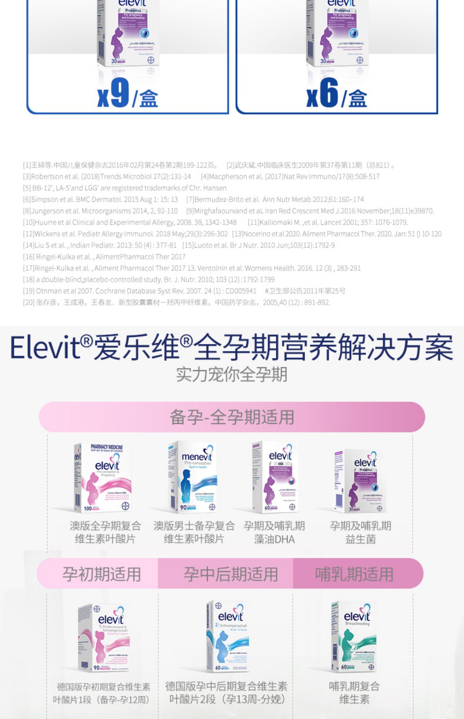 【爱乐维】Elevit进口澳版爱乐维益生菌