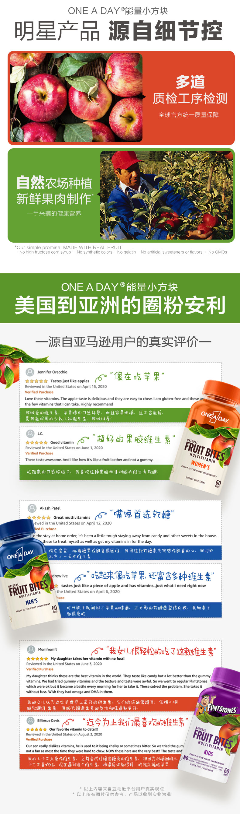 丁香医生推荐 拜耳ONEADAY 成人/儿童 果味维生素软糖 60粒 图3