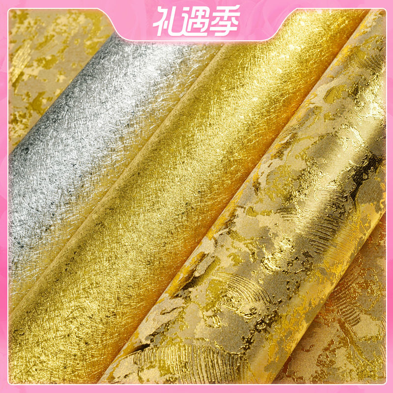 Gold Leaf Wallpaper Golden Golden Yellow Silver Ktv Hotel Bedroom Living Room Engineering Drawing Ceiling Suspended Ceiling Wallpaper