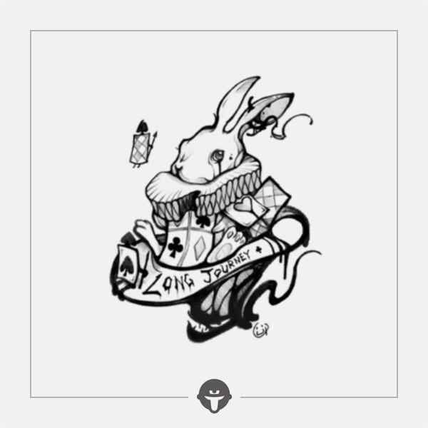 Strange Rabbit Tattoo Artist Collaboration Waterproof Fantasy Alice Cute Tattoo Stickers Removable for Summer 27
