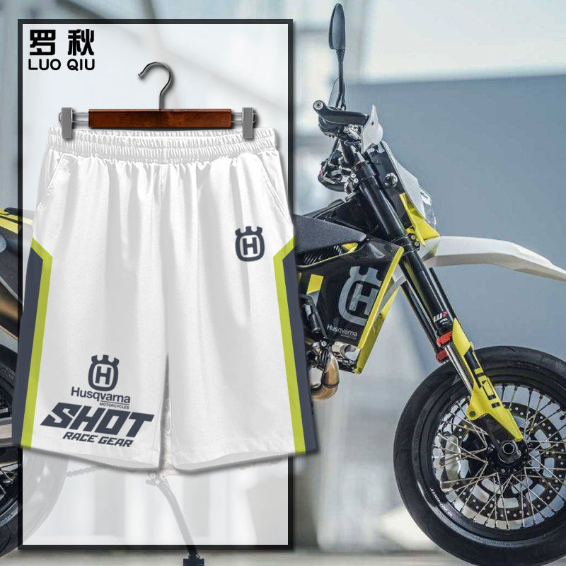 Husqvarna Off-Road Motorcycle Riding Clothing Quick-Drying Shorts Men's 5-Point Shorts Mid-Length Pants