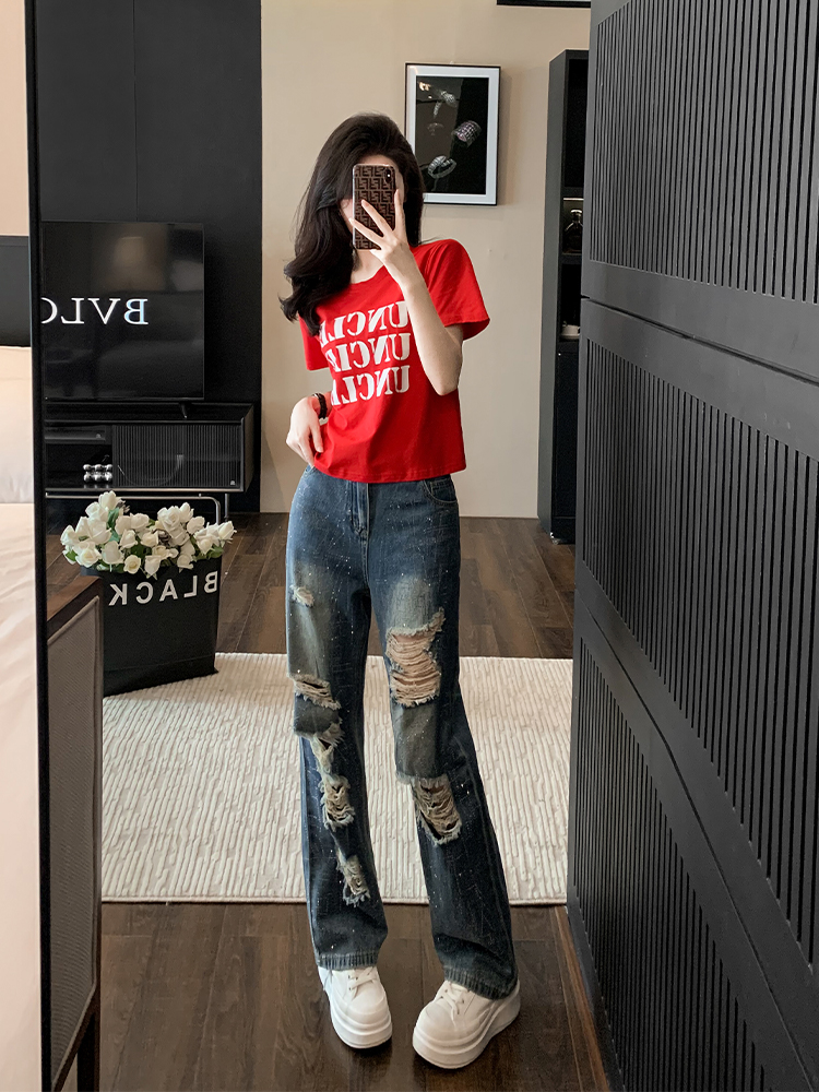 C9010 1810K ĐỒ BỘ NỮ GEDRENG NGẮN TAY CẢ BỘ 2 MÓN HỌA TIẾT HOA TRÔNG TRẺ HƠN TUỔI THỜI TRANG NỮ JEAN BÒ G05 SẢN PHẨM MỚI