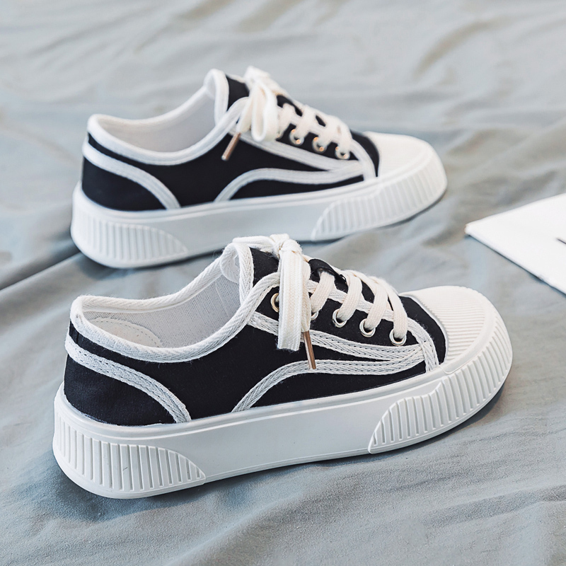 Canvas Shoes for Women 2026 New Versatile Trendy Spring and Summer Style Sports Casual Thick-Soled Breathable Sneakers Niche Sports Shoes
