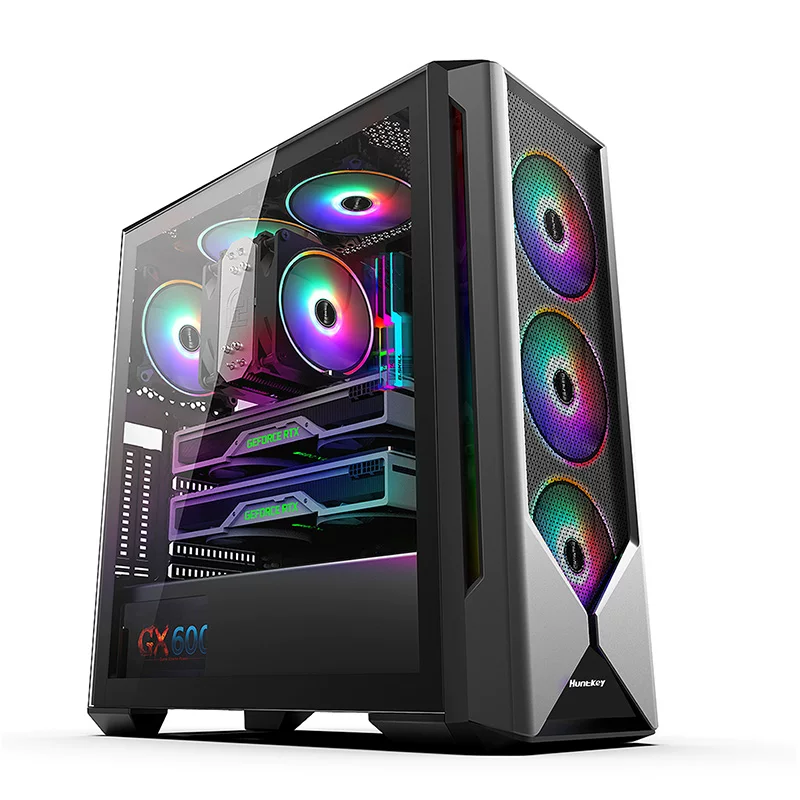 Классический корпус настольного ПК Hangjia GX680H Time Emperor Gaming Gaming Gaming Glass боковая вертикальная стенка Vertical модель E-ATX
