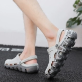 Очень большие летние нескользящие тапочки в стиле Crocs, большие пляжные босоножки, большой размер, закрытый носок