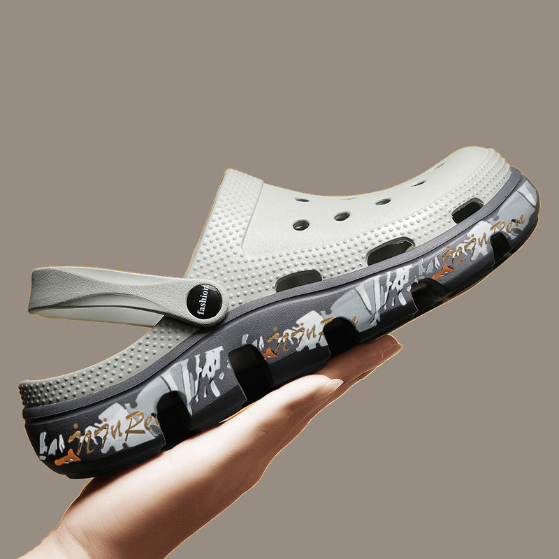 Large-sized couple men\'s crocs and summer casual sandals are breathable Jeffrico Mens Comfort Clogs, Slip On Sandals, EVA Garden and  main image 3