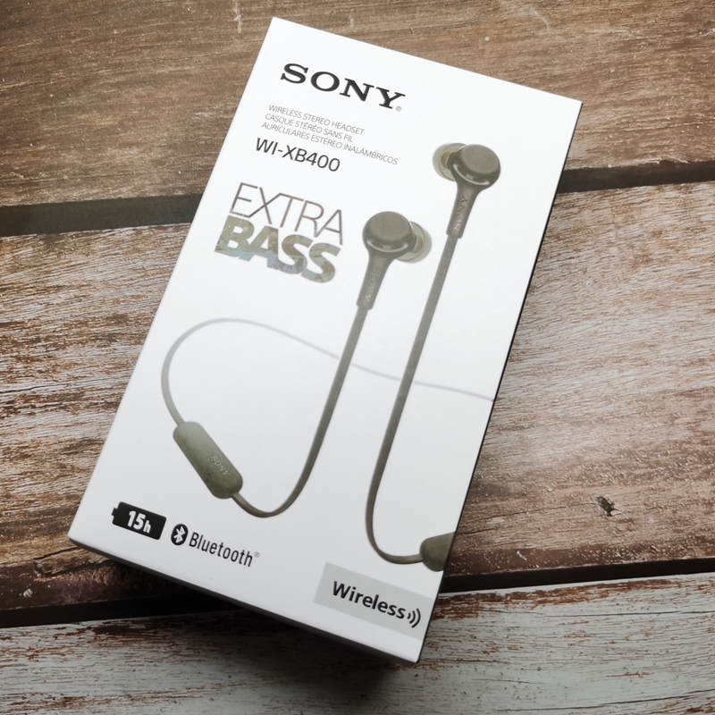 Magnetic Wi-Xb400 Wireless Bluetooth Heavy Bass Headphones, Bilateral Neck-Hanging In-Ear Sports Running Headphones