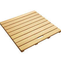 Pure cypress Indonesian pineapple grid bathroom wooden floor mat shower floor bathroom anti-corrosion wooden pedal waterproof and non-slip customization