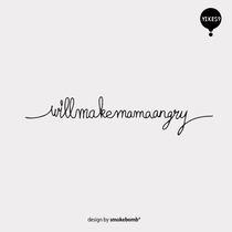 smokebomblab kids golden sentences text series english mom will be angry tattoo stickers