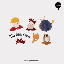 smokebomblab kids children little prince The little prince illustration tattoo stickers