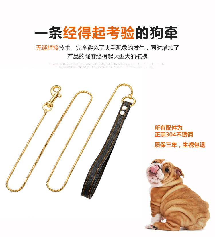 High-end Stainless Steel Racing Class Snake Chain Traction Rope Dog Chain Son Cat Small Dog Pets Walking Dog Rope Neckline Teddy Kirky