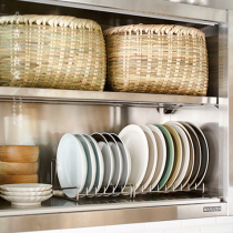 < Qingsen Canteen > Japanese Family of Family Ask the House 18-8 Stainless Steel Vertical Dinner Plate Saucer Intake Bracket Drain