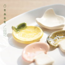 〈Aomori Shokudo〉Japanese Afternoon tea Cute Grapefruit Mushroom Asuka Chopstick Holder Ceramic chopstick set