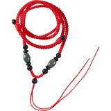 Регулируемый ремешок, изумрудная подвеска, высококлассный браслет из красной нити, плетеное ожерелье из шнура ручной работы, женский стиль