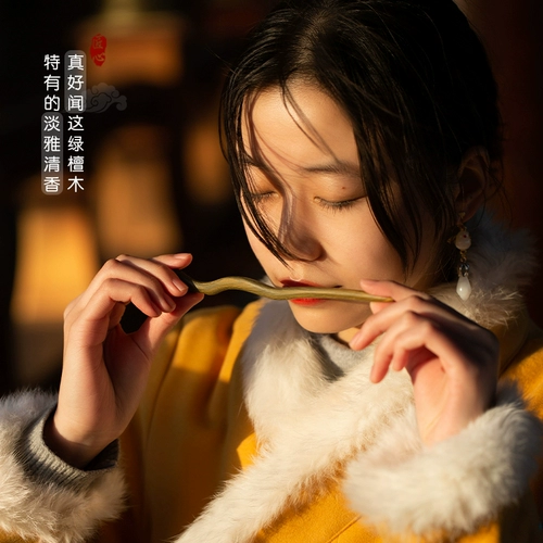 Метафизическая заколка для волос из зеленого сандалового дерева, новая женская деревянная заколка в китайском стиле, заколка для волос для офисных работников, ежедневная заколка для поездок на работу, чжан