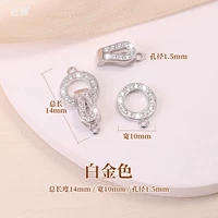 Алмазок-в 925 серебряный серебряный серебряный золотой пряжка с золотом