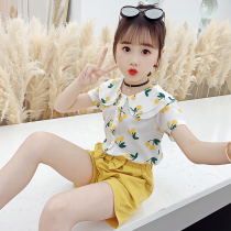 Girl Summer Clothing Children Short Sleeves Two Suits 2022 New Ocean Gas Girls Summer Trendy Clothes Fashion Shorts