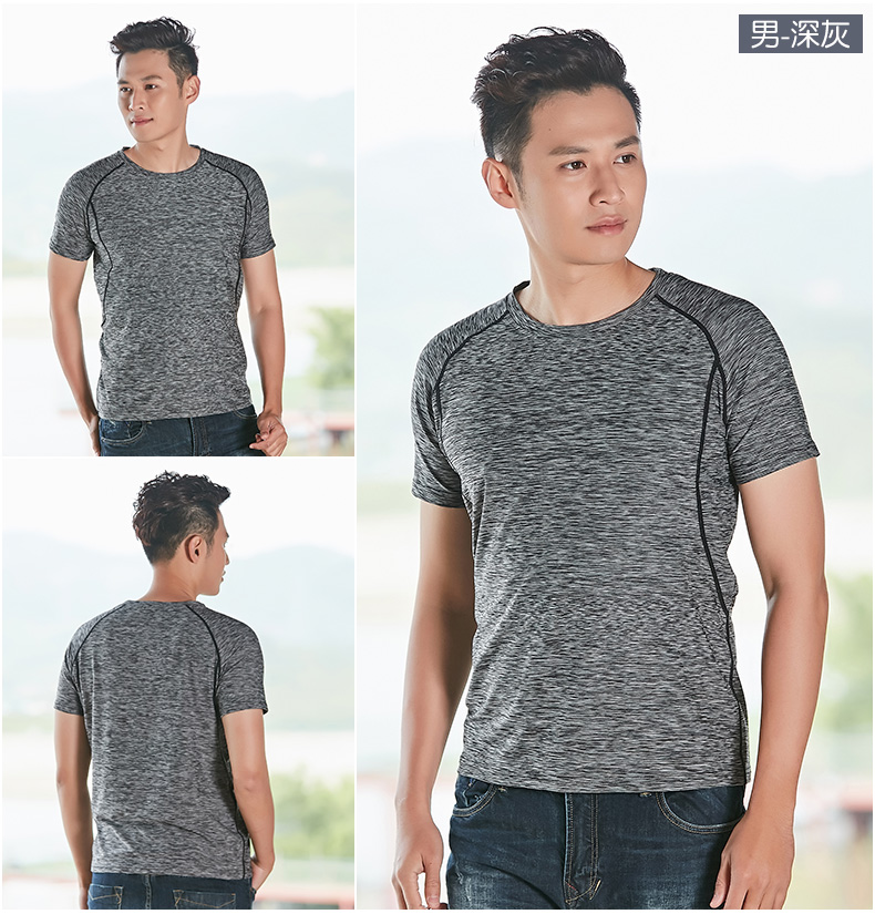 Mùa hè mới quần áo ngoài trời nhanh chóng làm khô quần áo nữ ngắn tay T-Shirt nam kích thước lớn thể thao stretch tập thể dục vòng cổ áo sơ mi triều