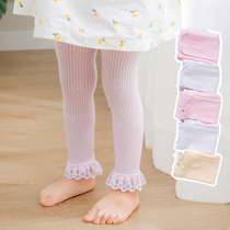 Baby Beats Bottom Pants Summer Slim Baby Large Pp Mesh 90% Pants Girl Lian Pants Socks White Hollowed-out Lace Pants