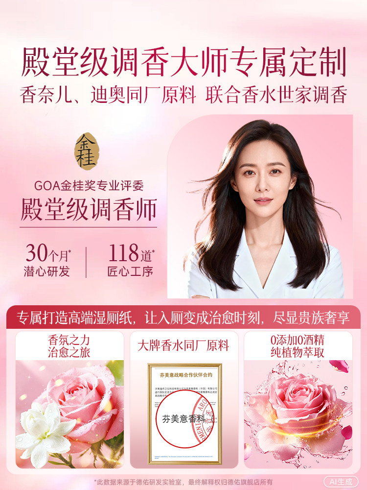 Deyou Fragrance Wet Toilet Paper Family Value Pack Women's Intimate Wet Toilet Wipes Men's Special Toilet Wipes for Pregnant Women