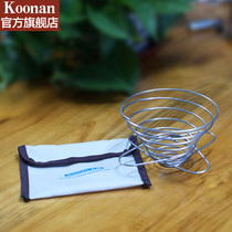koonan hand brewed coffee v60 filter cup drip portable stainless steel spring household metal coffee filter