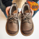 Li Yuxin men's shoes winter plus velvet warm cotton shoes retro large head and feet wide soft sole kangaroo shoes men's British leather shoes