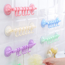 Locking type strong suction cup 6 with adhesive hook kitchen bathroom wall hanging hook free nail no trace multi-purpose adhesive hook