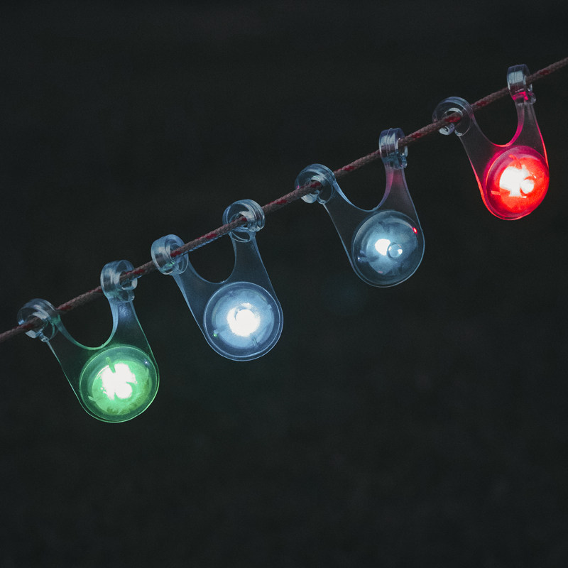 Outdoor camping decorative lights led tent rope hanging lamp bicycle warning silicone camp lights flash