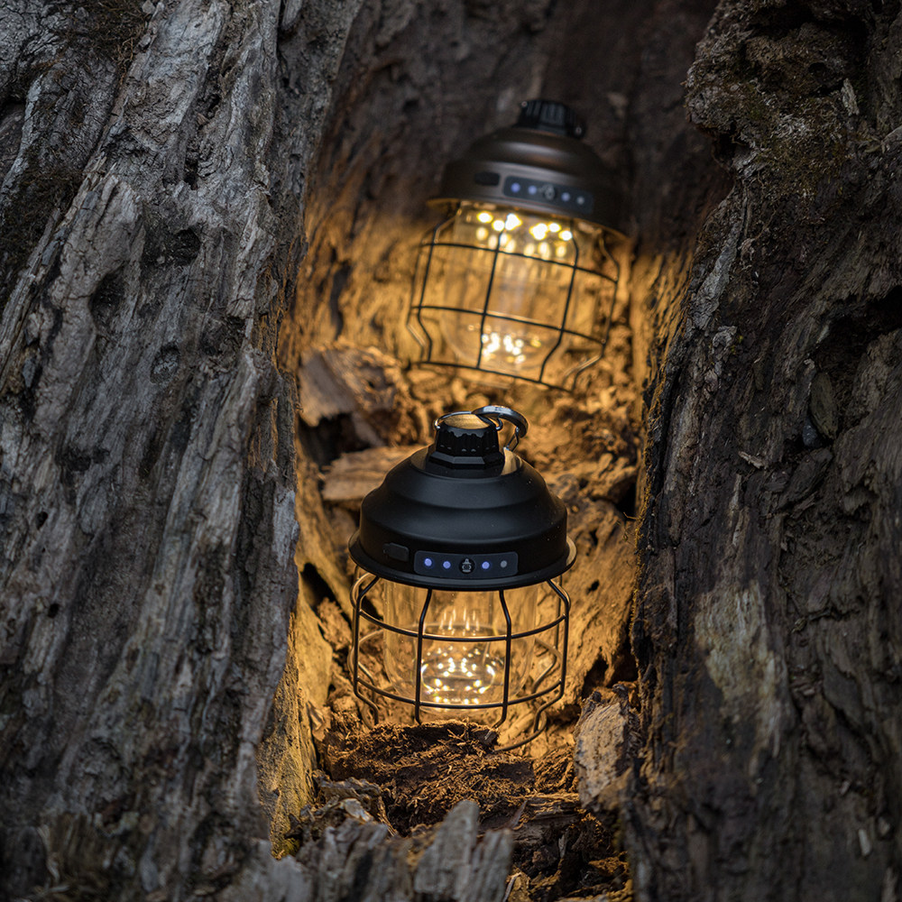 WOOKOO Foggy Outdoor Camping Lamp Portable Horse Lamp Three Light Sources Waterproof Design with Carabiner Camping Lamp