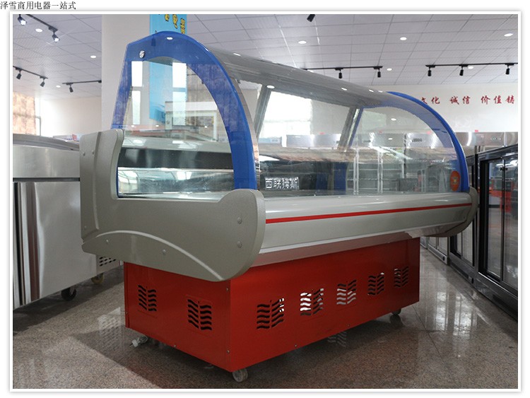 Ze Xue 1.8m Deli Tủ Vịt Cổ Hiển thị Tủ Rau Rau om Thịt Tủ lạnh Thịt tươi Tủ rau Bảo quản Tủ đông Thương mại - Tủ đông tủ đông mini cũ