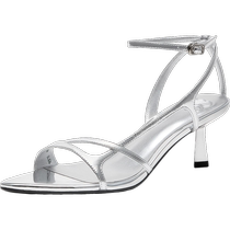 True Beauty Free Tango 2024 Summer New Style Cowhide Pointed High Heel Strap Sandals Women YXZ01BL4