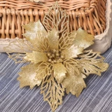 Рождественский золотой красный декор, аксессуар, подвеска