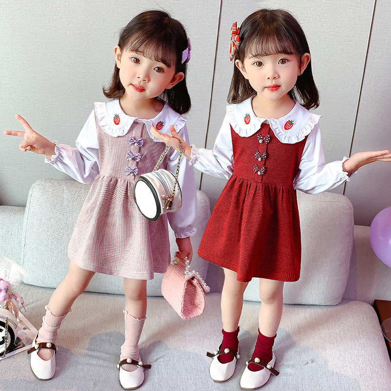 Children's three - year - old girl dress spring - fall 2023 new gas - 1 year old girl spring dress tide