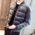 Mùa đông nam Bóng chày Cổ áo Slim Cotton Áo khoác nam Hàn Quốc Xã hội mới Guy Gold Velvet Áo khoác nam giản dị áo da bomber nam Đồng phục bóng chày