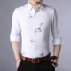 Mùa xuân và mùa thu mới trung niên nam phần mỏng áo sơ mi dài tay cotton nóng miễn phí kinh doanh kẻ sọc dài tay áo sơ mi trắng