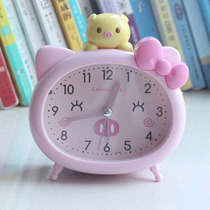 Creative silent luminous alarm clock cute cartoon childrens watch girl student simple desk clock desktop clock