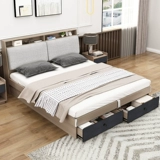 Nordic High -Box Storage Bed современный минималистский легкий роскошный двуспальный кровать 1,8 м