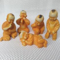 Desktop ornaments four happy dolls five children Dengke eat and drink sleep child shape resin ornaments small